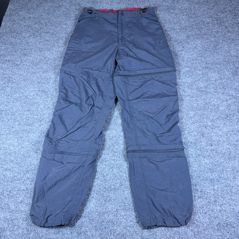 LL Bean Womens 6 Convertible Hiking Pants Gray Nylon Zip Off Vintage